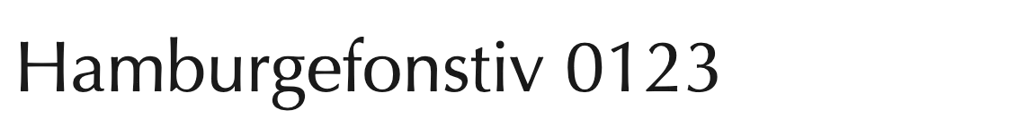 Optima: Hamburgefonstiv 0123 with stems that swell toward their ends, like a sans-serif carved in stone