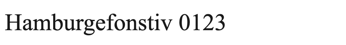 Times New Roman: Hamburgefonstiv 0123 in a compact newspaper serif