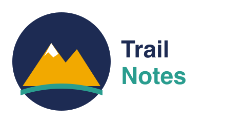 Trail Notes logo, GIF matted against white.